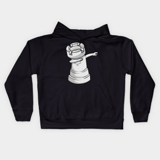 Rook Chess piece at Chess Hip Hop Dance Dab Kids Hoodie